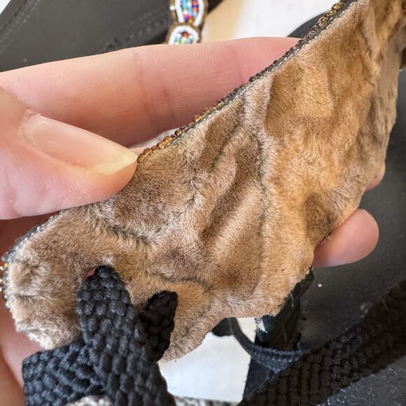 AUTHENTIC Multicolor Beaded Sandals Handmade Masai Kenya Intricate Size 8 - Picture 7 of 7